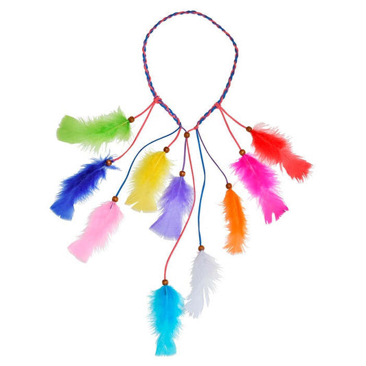 Multicolor Indian Feather Headband