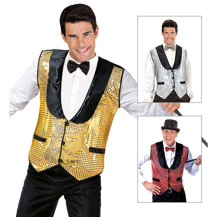 Sequin Vest 3 Colors Ass.
