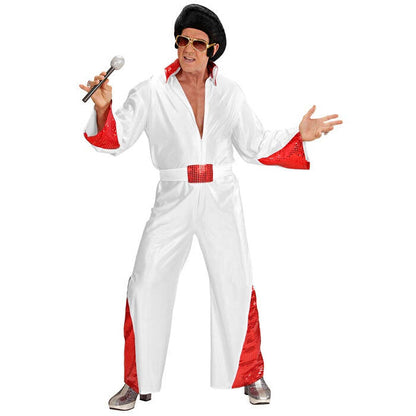 King Of Rock'N'Roll  Jumpsuit With Sequin Trimmings, Belt 