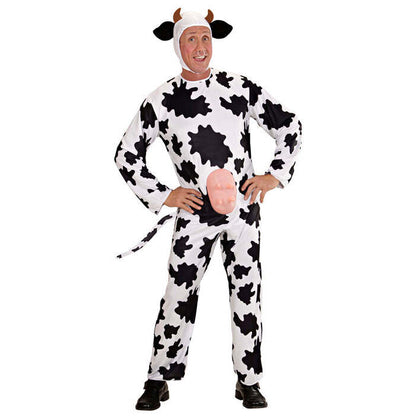 Funny Cow  Jumpsuit With Nipples, Headpiece With Horns 