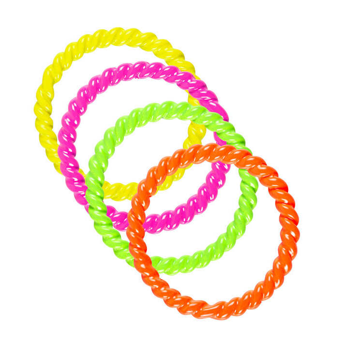 Set Of 4 Neon Rings
