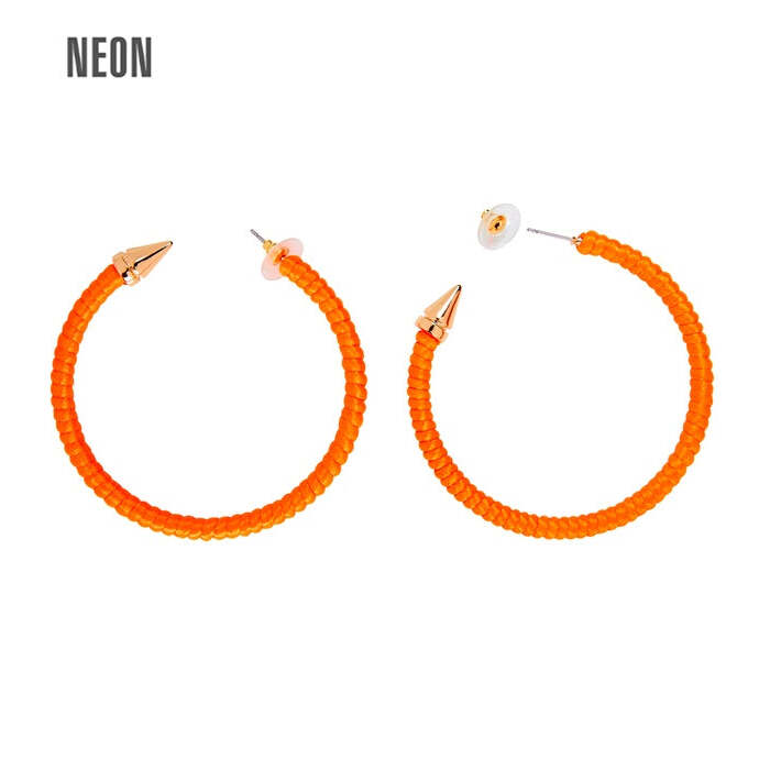 Pair Of Neon Orange Earrings