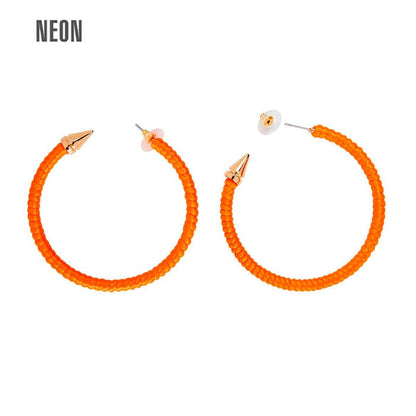 Pair Of Neon Orange Earrings