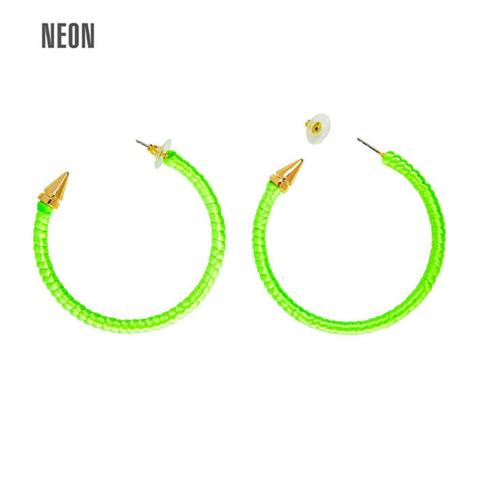 Pair Of Neon Green Earrings