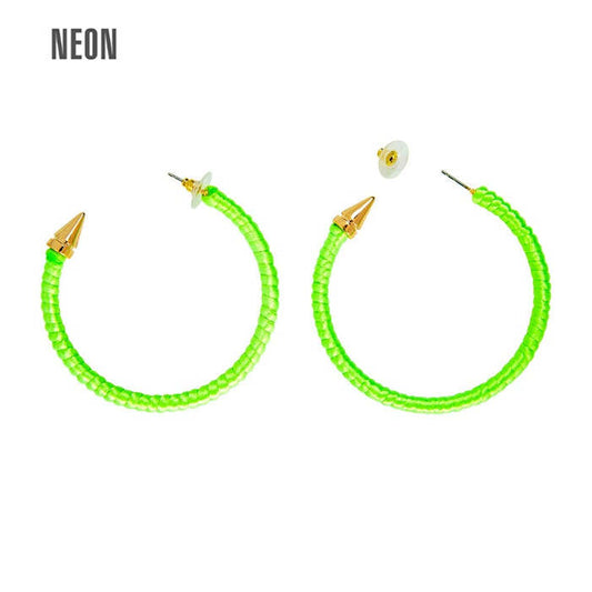 Pair Of Neon Green Earrings