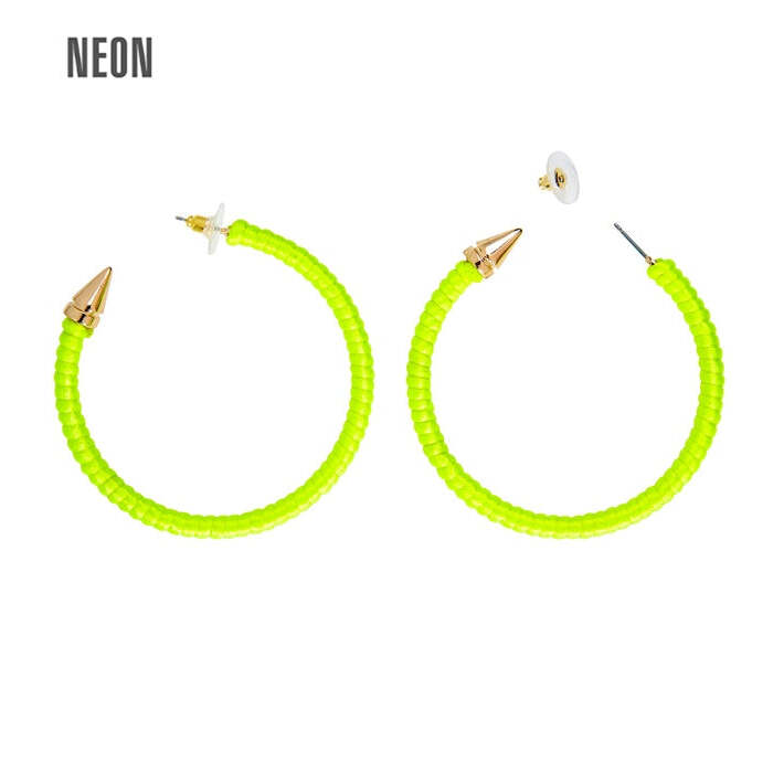 Pair Of Neon Yellow Earrings