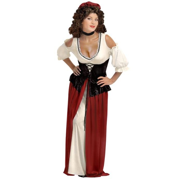 Tavern Wench  Dress, Corset, Choker, Headpiece 