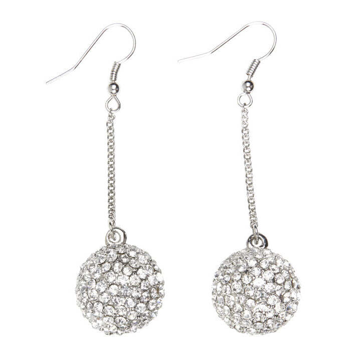 Pair Of Strass Sphere Earrings