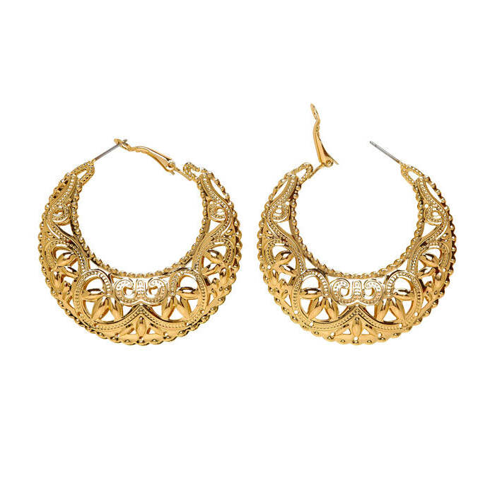Pair Of Gold Gipsy/Roman Earrings