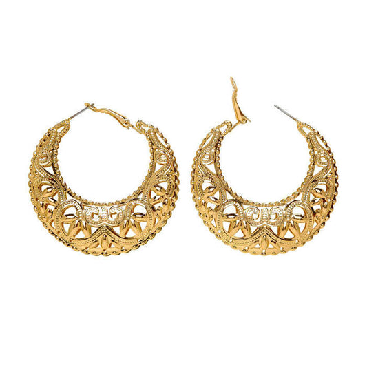 Pair Of Gold Gipsy/Roman Earrings
