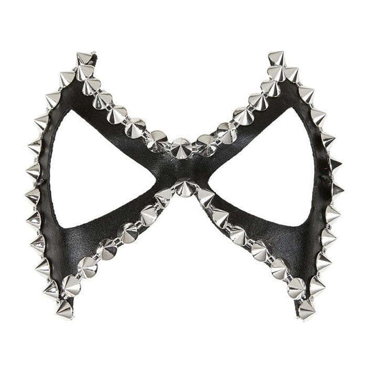 Unisex Shiny Black Studded Diabolik S&M Eyemask