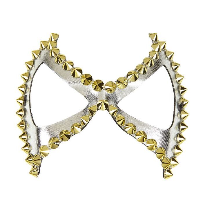 Unisex Silver Studded Diabolik S&M Eyemask
