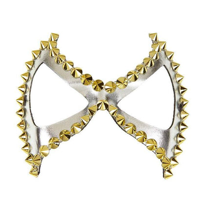Unisex Silver Studded Diabolik S&M Eyemask