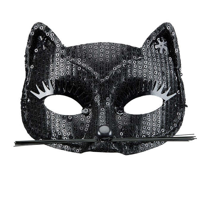 Black Sequin Cat Eyemask