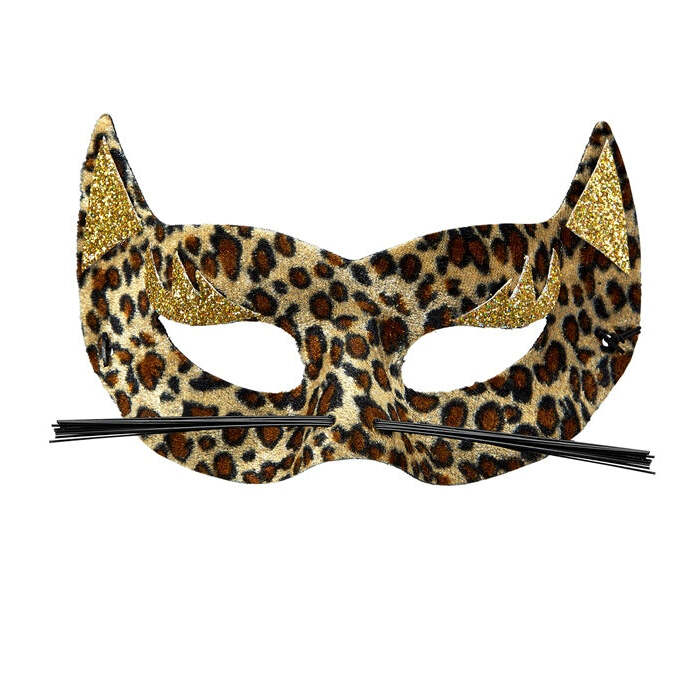 Velvet Leopard Eyemask With Gold 