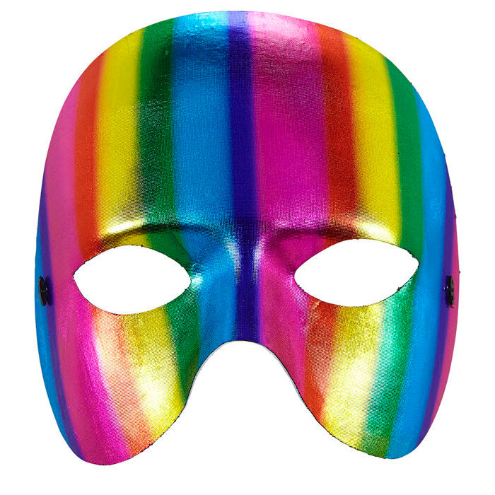 Unisex Metallic Rainbow Chinless Mask