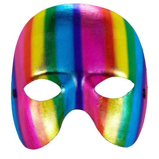 Unisex Metallic Rainbow Chinless Mask
