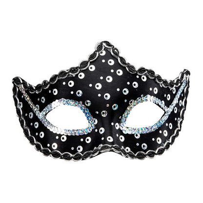 Black Rialto Eyemask With Holographic Sequin