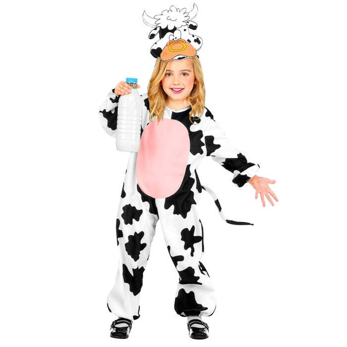 Cow  Jumpsuit, Headpiece With Mask 
