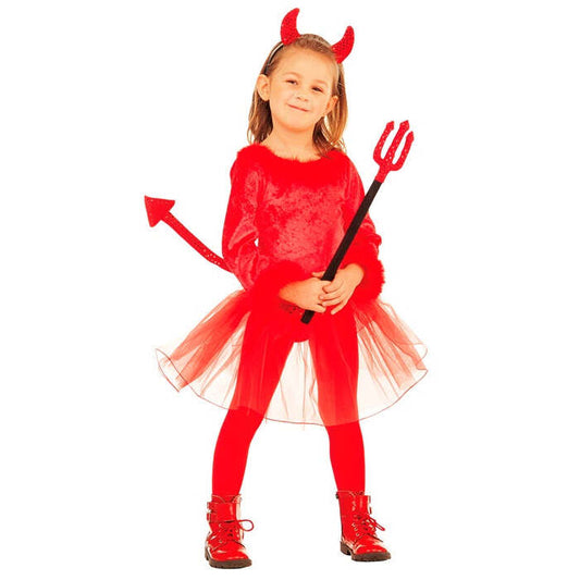 Devil  Leotard With Feather Trim, Skirt With Sequin Tail, Sequin Horns 
