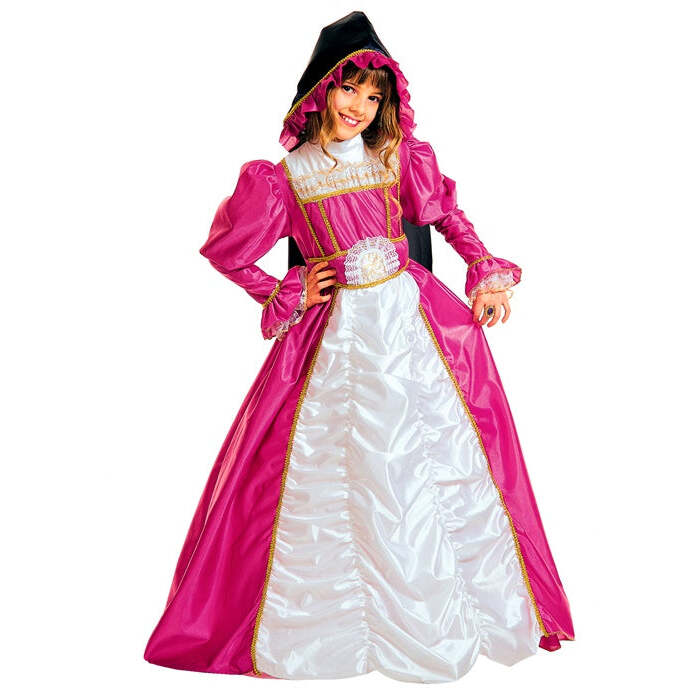 Duchess Of York  Dress With Wirehoop, Hooded Cape 