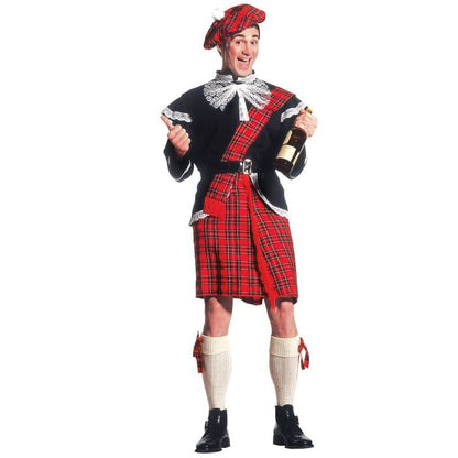 Scot  Jacket With Jabot, Kilt, Belt, Bows For Socks, Hat 