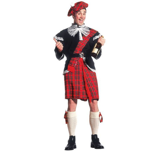 Scot  Jacket With Jabot, Kilt, Belt, Bows For Socks, Hat 
