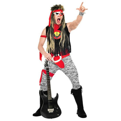 Rock Star  Sleeveless Shirt, Pants, Belt, Wristband, Arm And Legbands, Boot Covers, Headband 