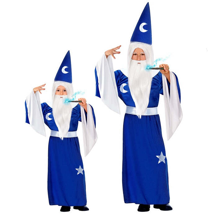 Wizard  Robe With Collar, Belt, Hat 