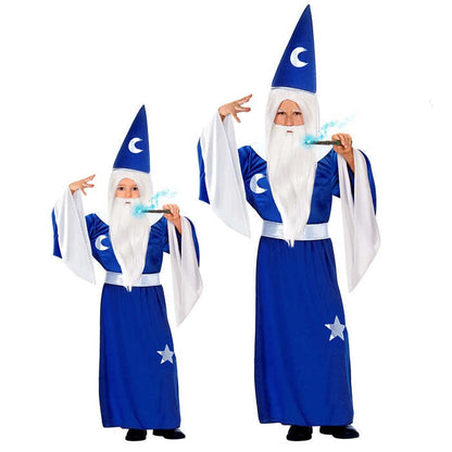 Wizard  Robe With Collar, Belt, Hat 