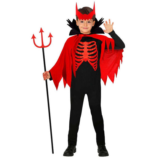 Devil  Overalls, Cape Withstand-Up Collar, Horns 