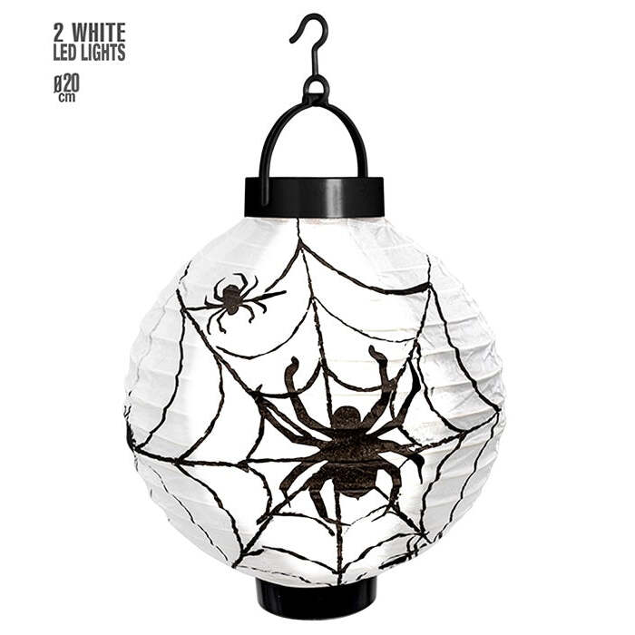 Led Light Spiderweb Lantern  - 20 Cm