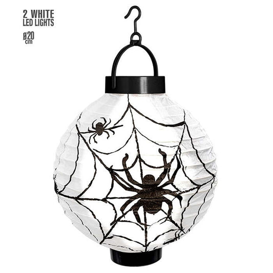 Led Light Spiderweb Lantern  - 20 Cm