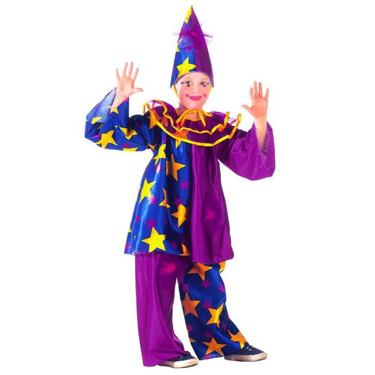 Star Clown  Coat With Collar, Pants, Hat 