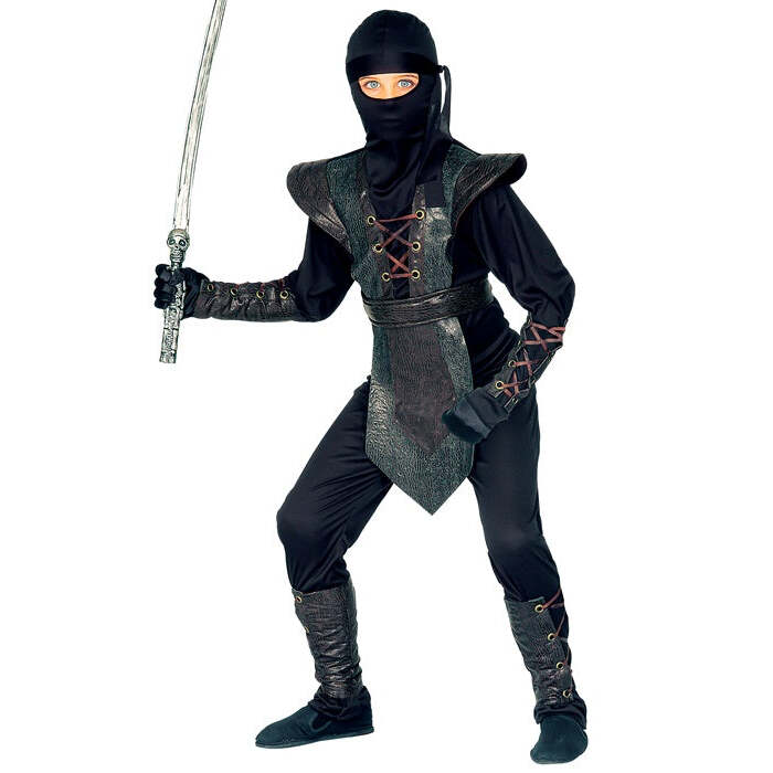 Ninja Master  Jumpsuit, Chestpiece, Belt, Armbands, Shincovers, Mask, Headband 