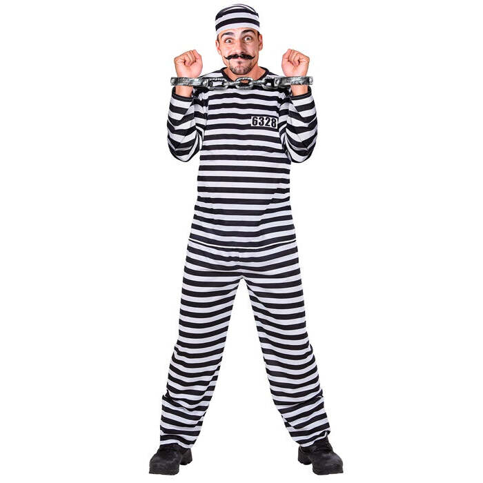 Convict White/Black  Coat, Pants, Hat 
