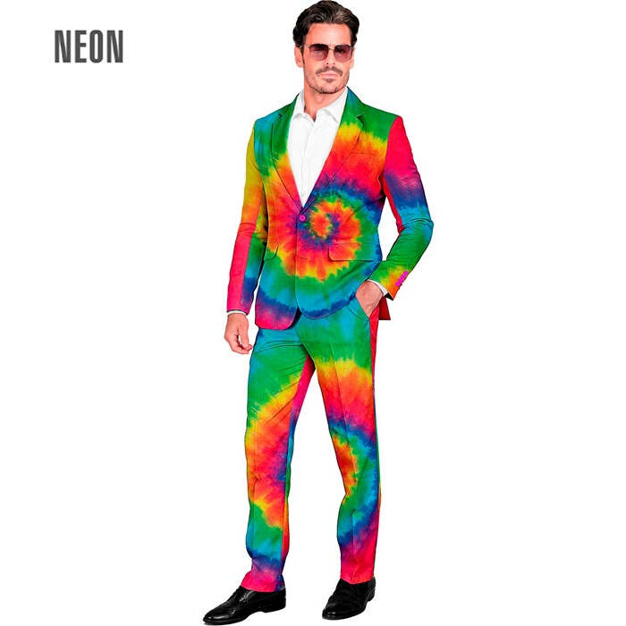 Neon Tie Dye Party Fashion Suit  Jacket, Pants 