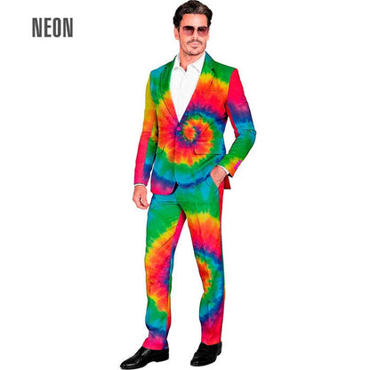 Neon Tie Dye Party Fashion Suit  Jacket, Pants 
