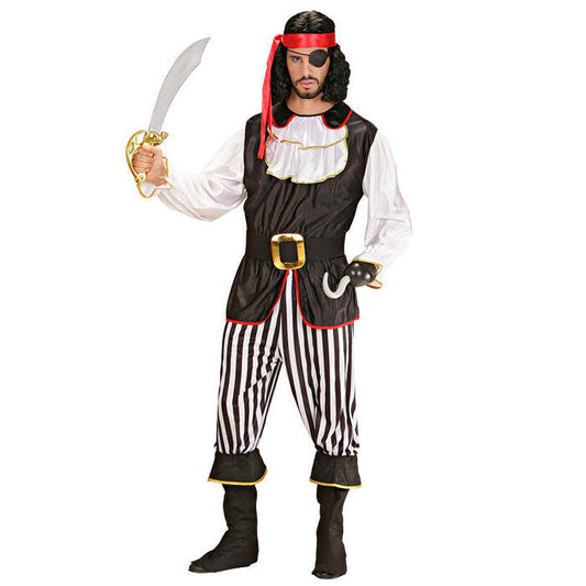 Pirate  Coat With Jabot, Pants, Belt, Boot Covers, Headband 