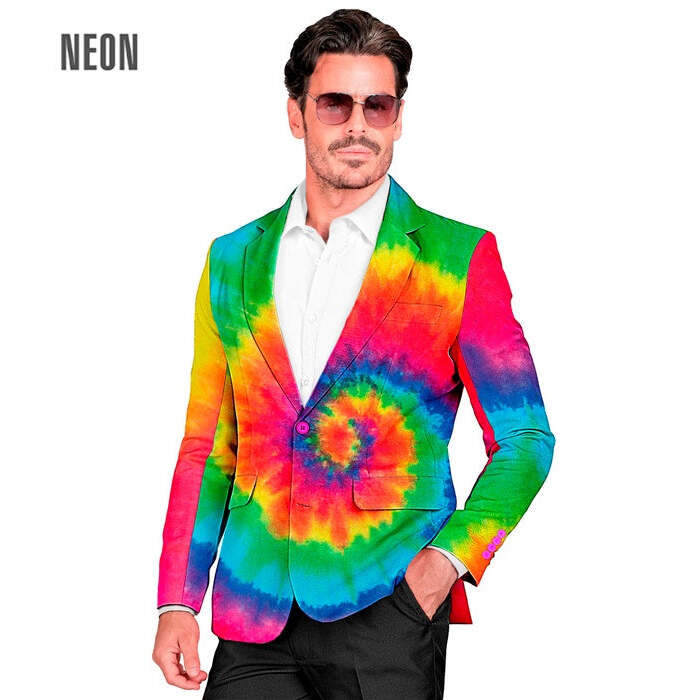 Neon Tie Dye Party Fashion Jacket  Jacket 