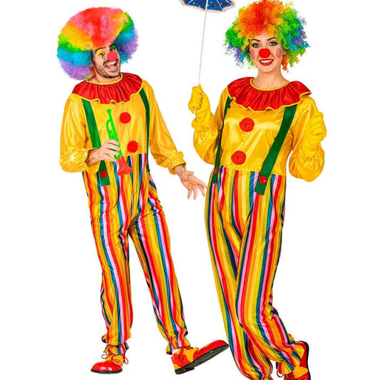 Circus Clown  Jumpsuit With Collar And Braces 
