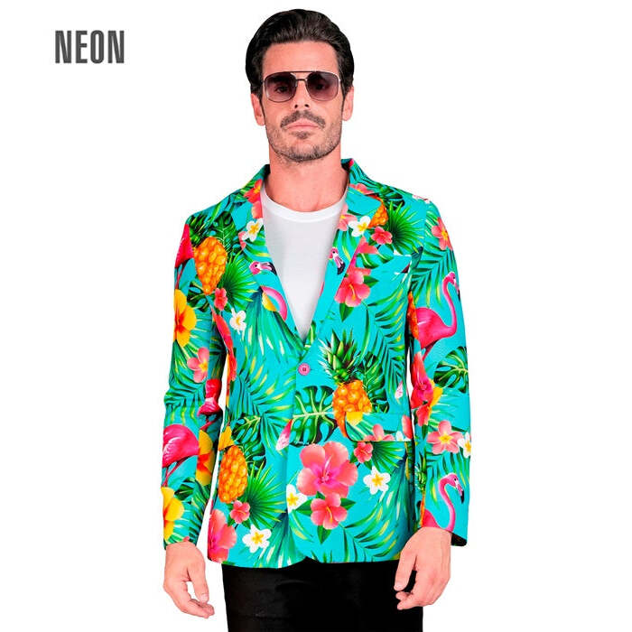 Neon Flamingo Party Fashion Jacket  Jacket 