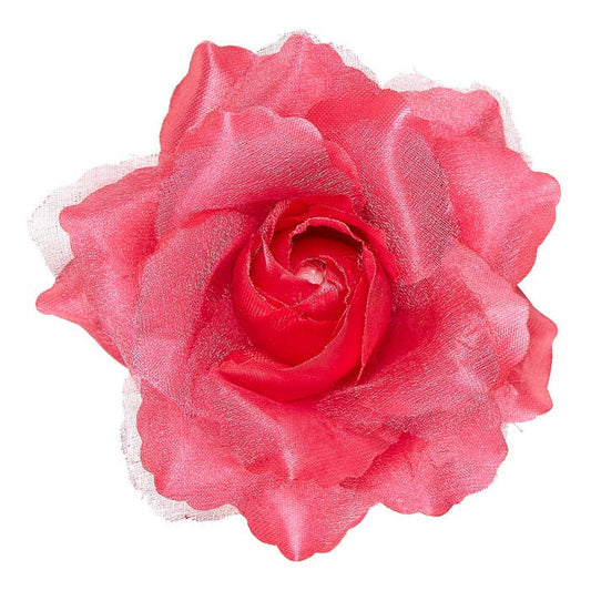 Pink Rose Hair Clip 