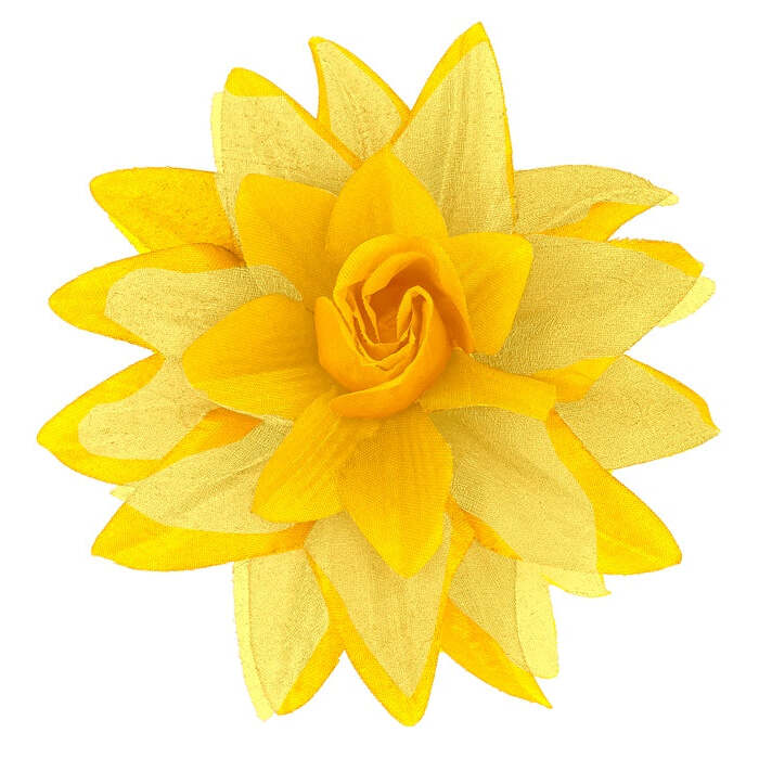Yellow Flower Hair Clip 
