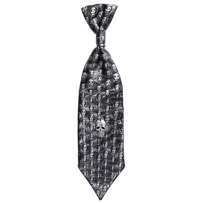 Metallic Skull Necktie