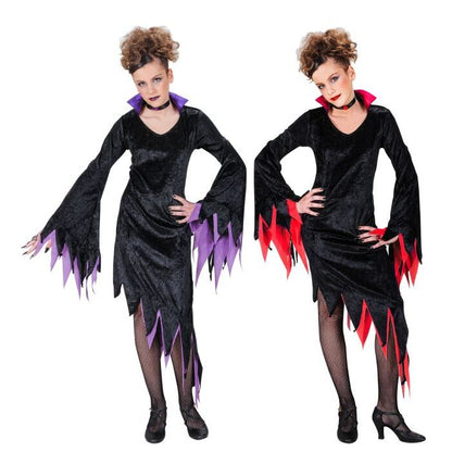 Dark Mistress Velvet -2 Colors Ass.  Dress With Collar, Choker 