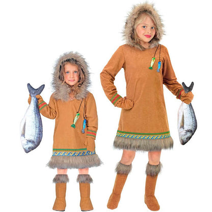 Eskimo  Hooded Dress, Gloves, Boot Covers 