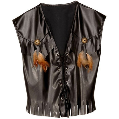 Leather Look Cowboy  Vest 