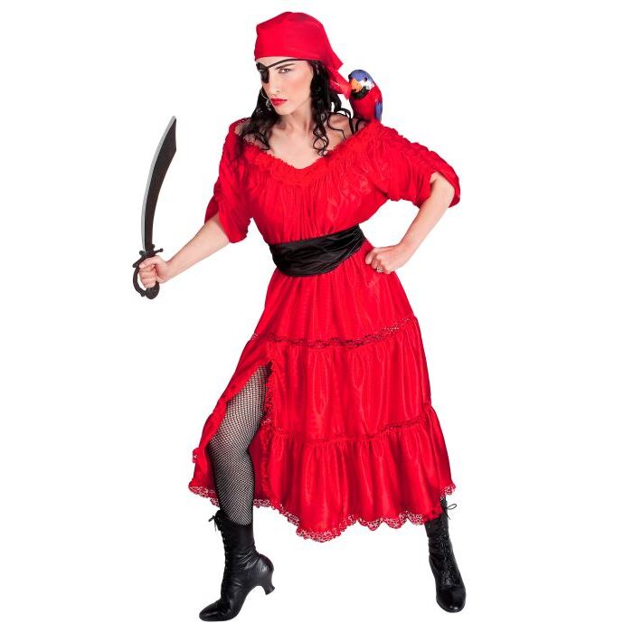 Caribbean Wench  Dress, Belt, Bandana, Eye-Patch 