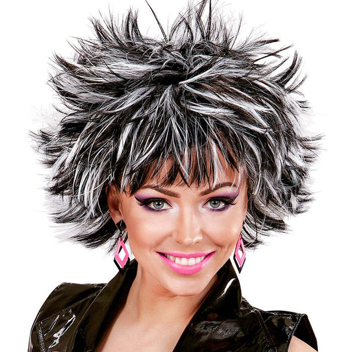 Black-White Steamy Wig In Box